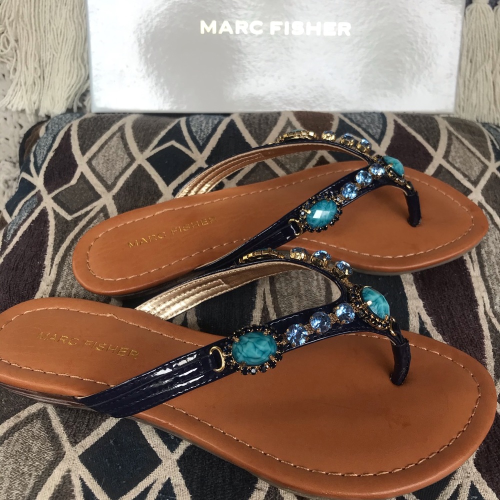 MARC FISHER AQUA SANDALS
